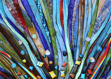 Load image into Gallery viewer, Mardi Gras Fused Glass  Mounted Panel