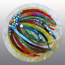 Load image into Gallery viewer, Abstract Rays Fused Glass Mounted Panel