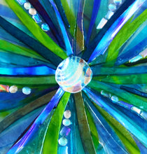 Load image into Gallery viewer, Starburst Fused Glass Mounted Panel