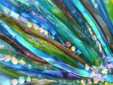 Load image into Gallery viewer, Floating Sea Grass Fused Glass Mounted  Panel