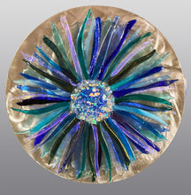 Load image into Gallery viewer, Bursting Star Mounted Fused Glass Panel