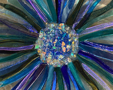 Load image into Gallery viewer, Bursting Star Mounted Fused Glass Panel