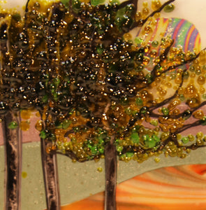 A Stroll in the Country Fused Glass Panel