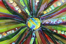 Load image into Gallery viewer, Colorful Starburst Fused Glass Panel
