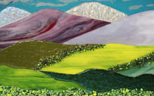 Load image into Gallery viewer, Dichroic Mountains  Fused Glass Panel
