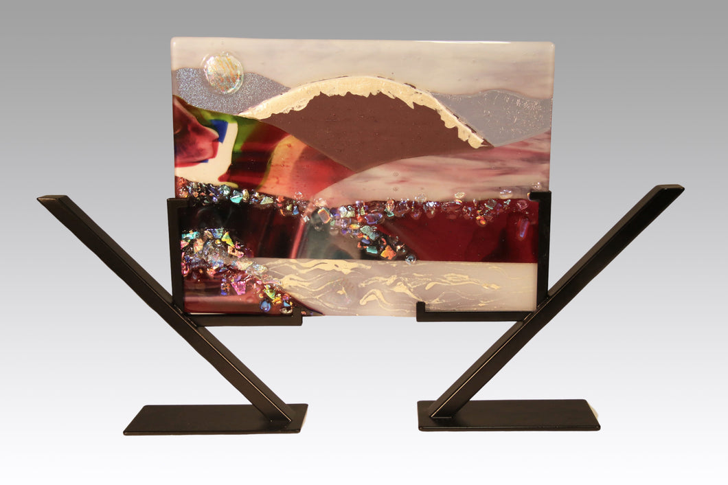 Purple Mountains Majesty Fused Glass Panel