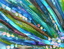 Load image into Gallery viewer, Floating Sea Grass Fused Glass Mounted  Panel
