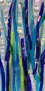 Small Flowing Sea Grass Fused Glass Panel