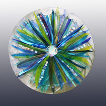 Load image into Gallery viewer, Starburst Fused Glass Mounted Panel
